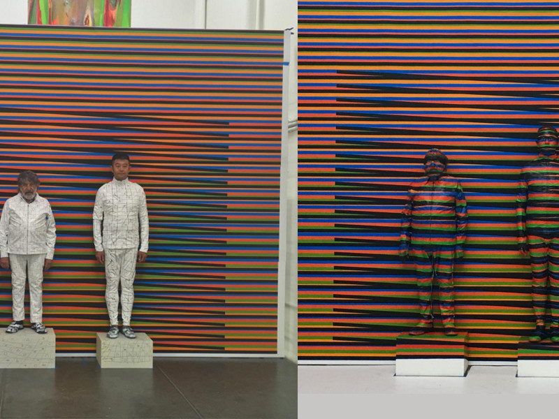Carlos Cruz-Diez y Liu Bolin