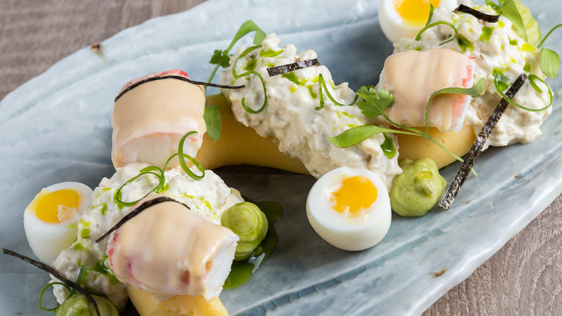 King-Crab-and-poached-chiken-causa-1111-peruvian-bistro